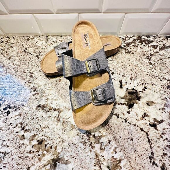 Skechers Women's Silver and Grey Sandals - Picture 8 of 8